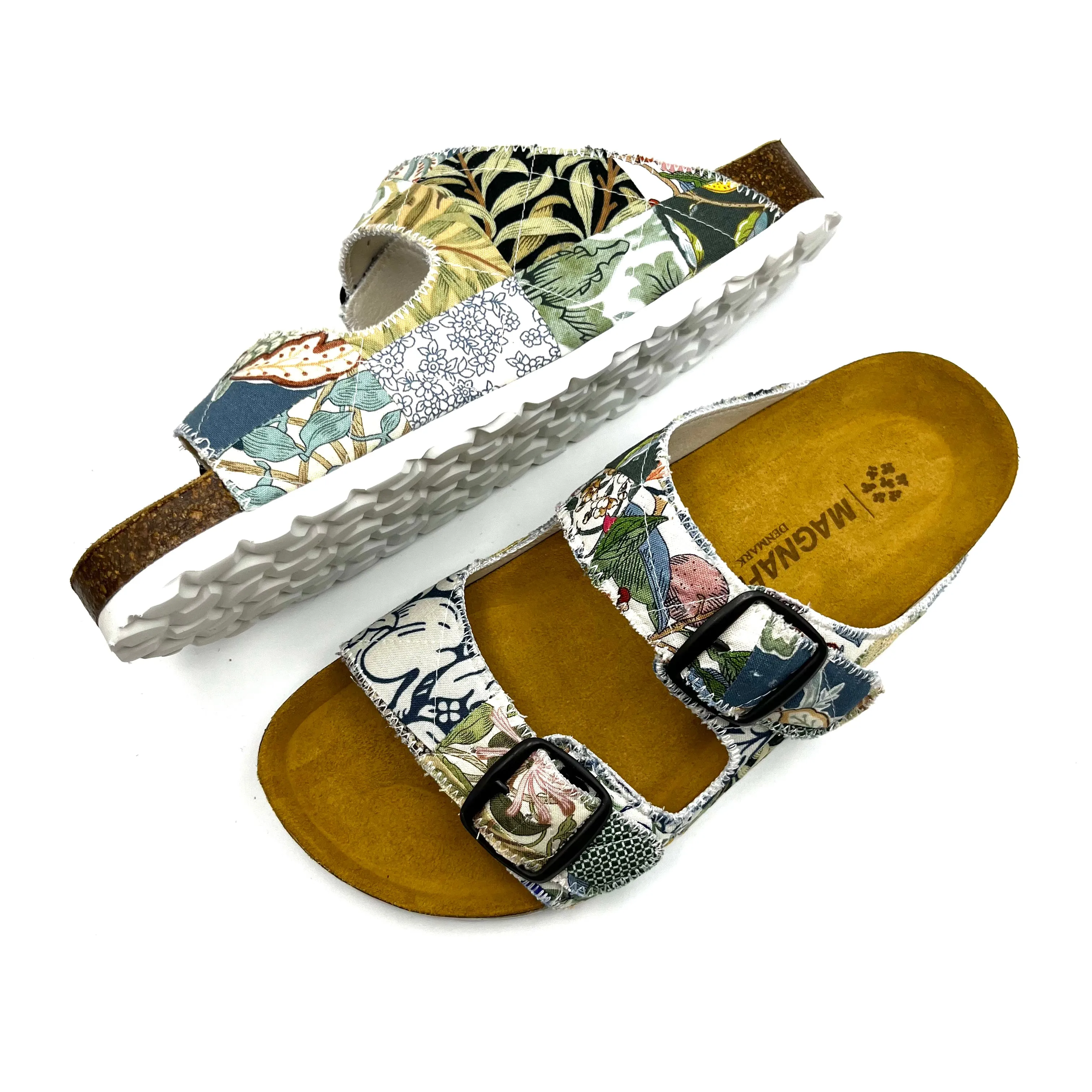 Thora 2-Buckle Sandals | Patchwork Blossom 05 EU40/US10