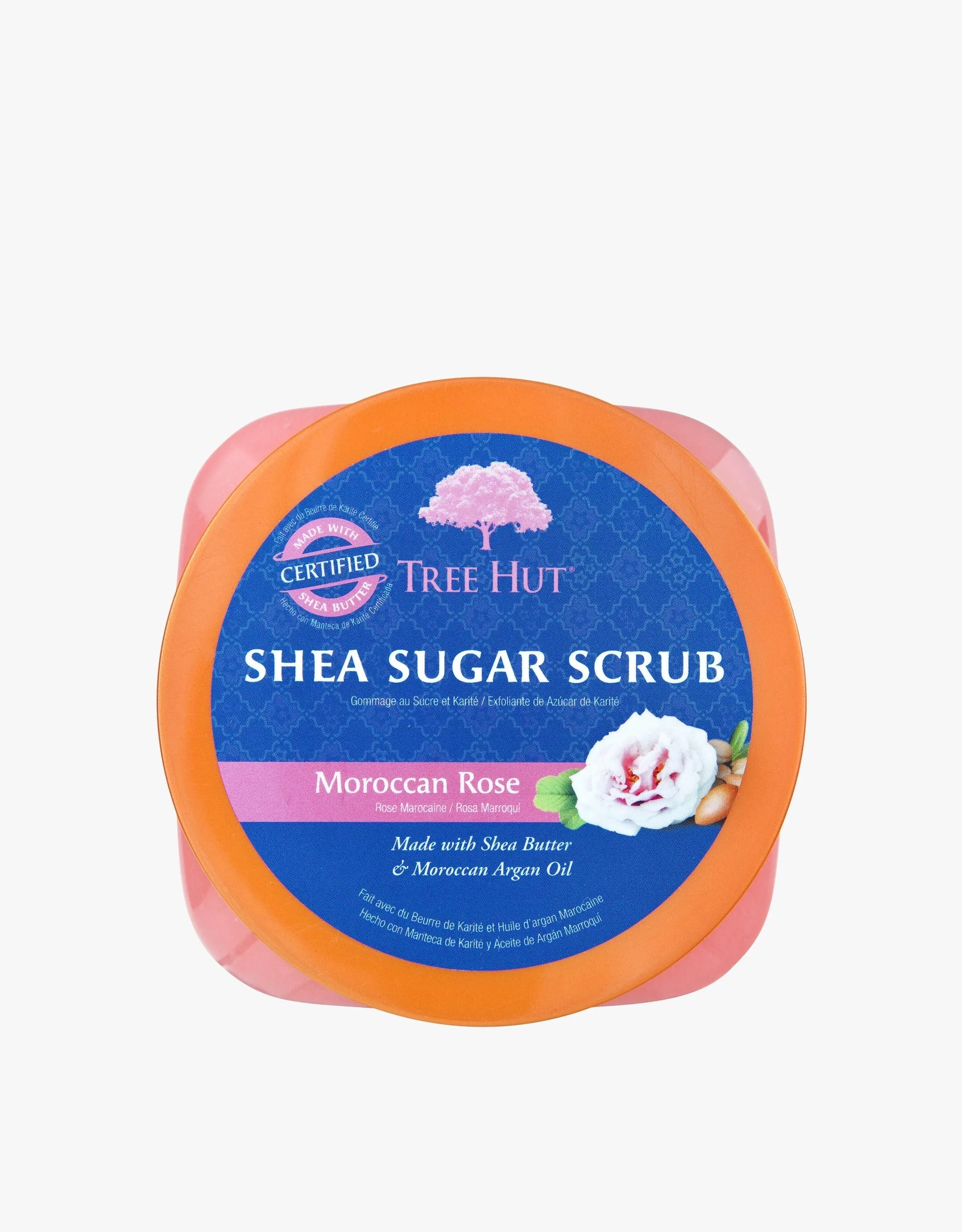 TREEHUT Moroccan Rose Exfoliante de Azúcar con Karité