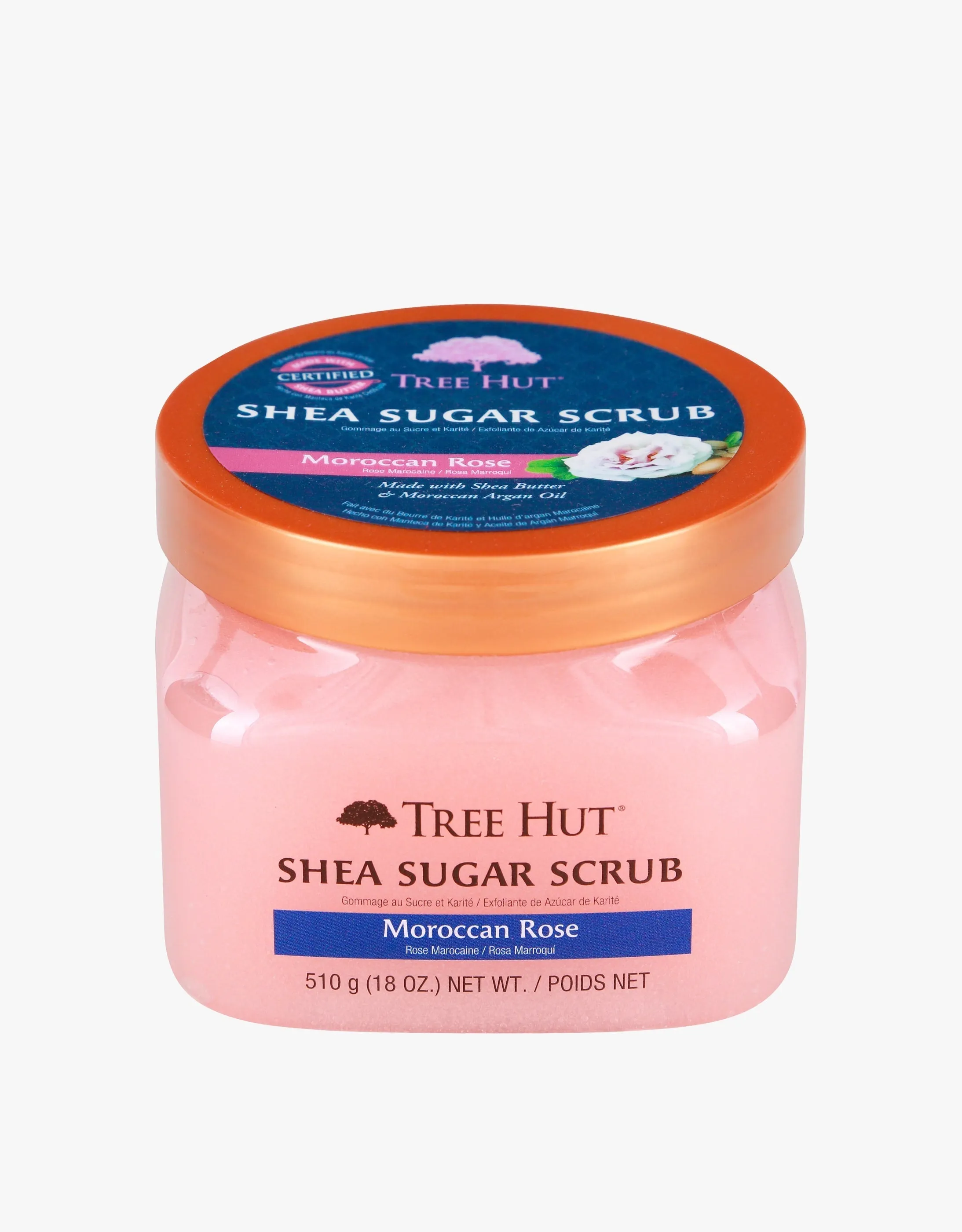 TREEHUT Moroccan Rose Exfoliante de Azúcar con Karité