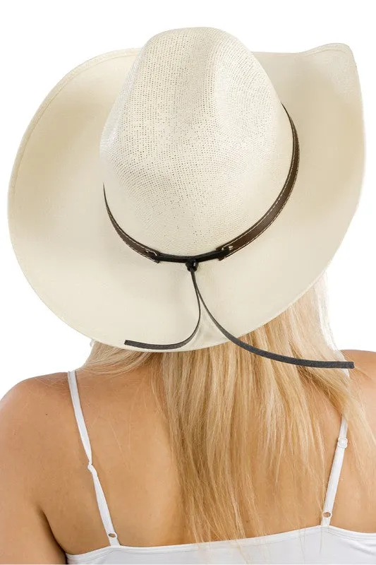 Vaquero Structured Cowboy Hat - White